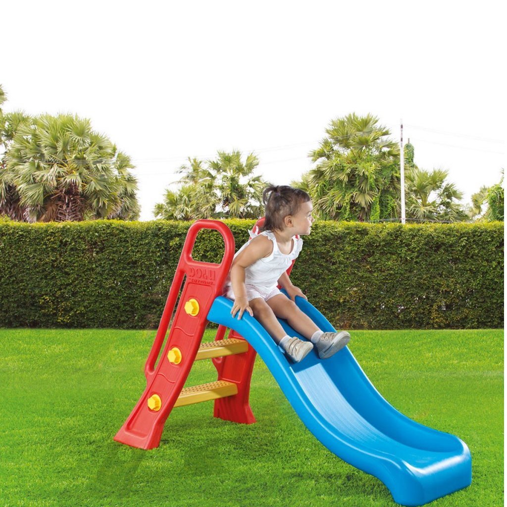 Dolu Junior Glijbaan 60.5X135X90Cm Blauw/Rood Glijbanen Joy&Bloom