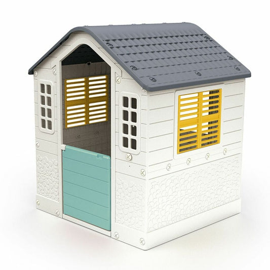 Dolu Speelhuis Wit/Blauw/Geel 109X95X87.5Cm Default Title Speelhuizen Joy&Bloom