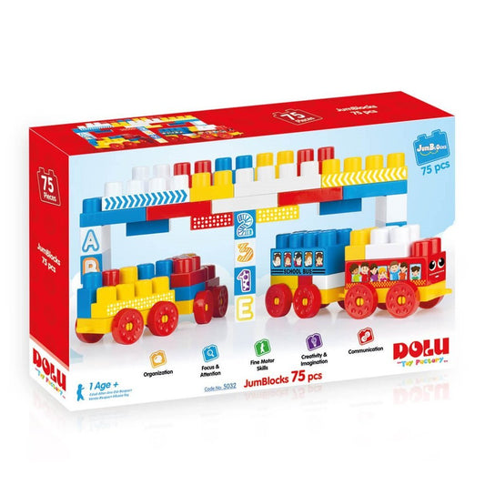 Dolu Blokkentrein Met 75 Blokken Default Title Bouwen Joy&Bloom