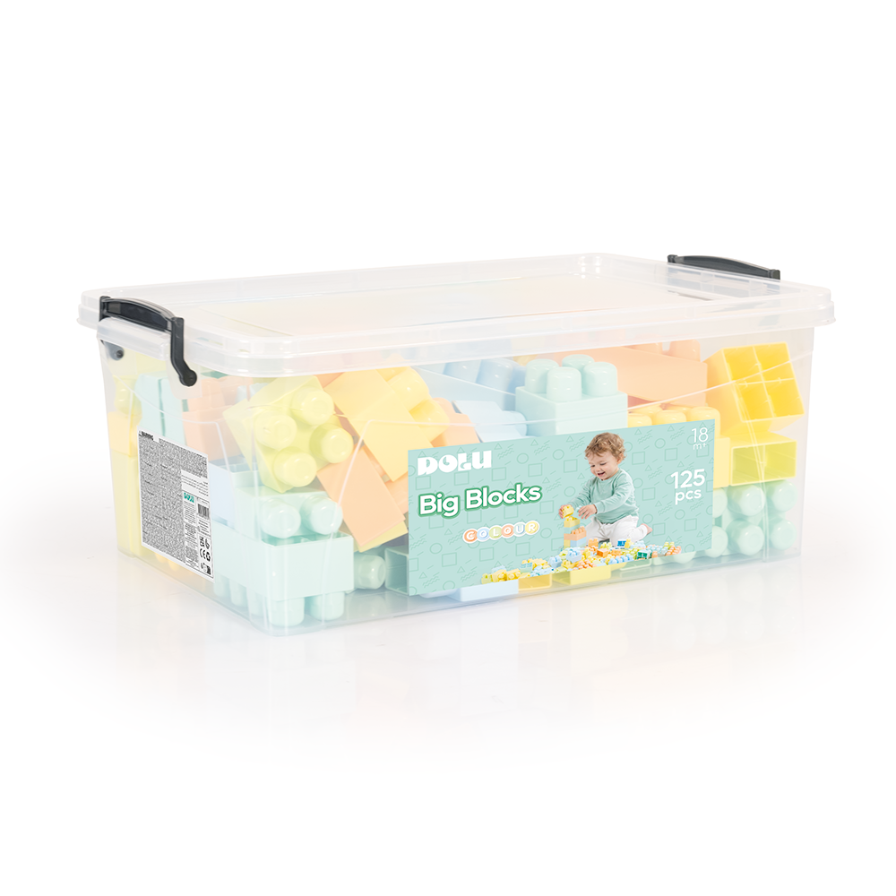 Dolu Grote Blokken In Plastic Doos 125Stuks