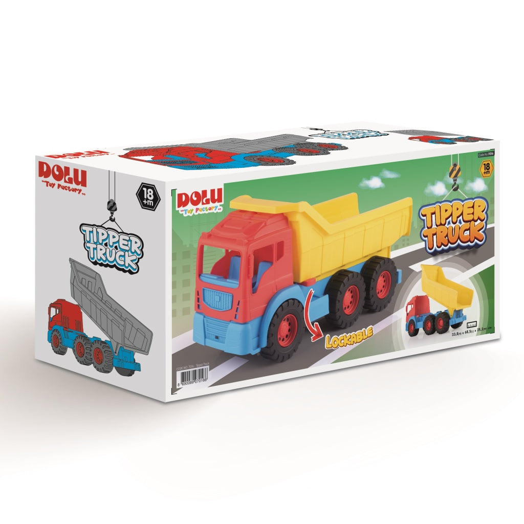 Dolu 7016 Grote Vrachtwagen Rood/Geel Auto's & Voertuigen Joy&Bloom