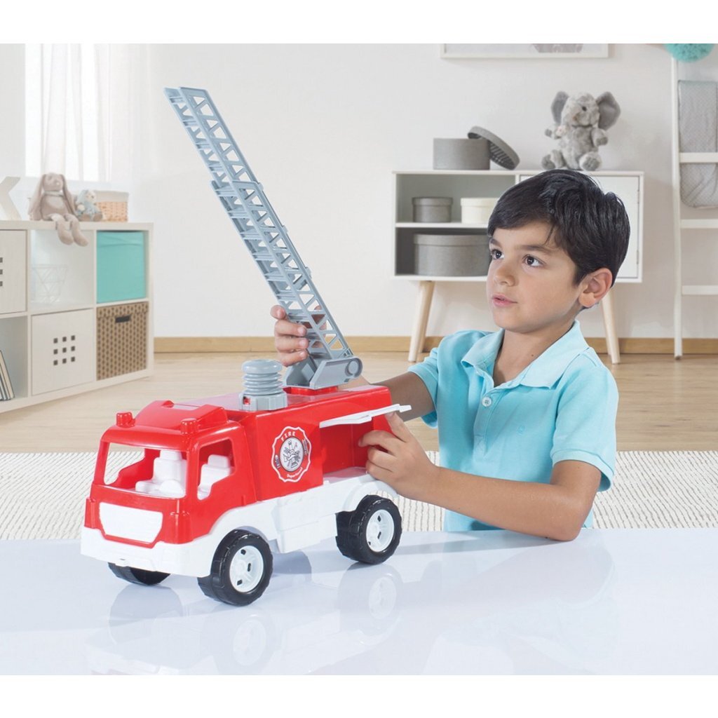 Dolu Brandweerwagen Rood/Wit Brandweer Speelgoed Joy&Bloom