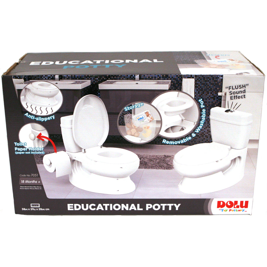 Dolu Educatief Kinder Toilet Met Geluid Wit Toiletpotjes Joy&Bloom