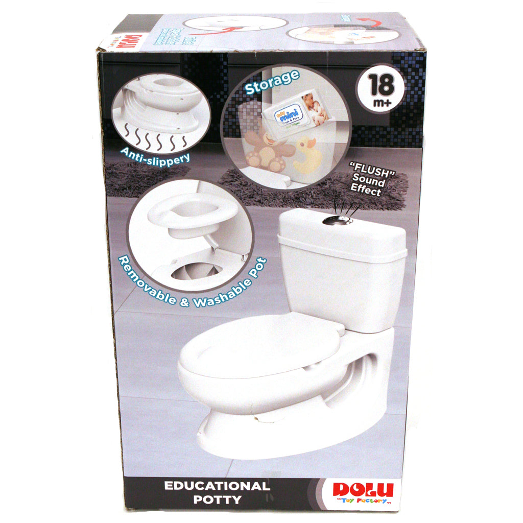 Dolu Educatief Kinder Toilet Met Geluid Wit Default Title Toiletpotjes Joy&Bloom