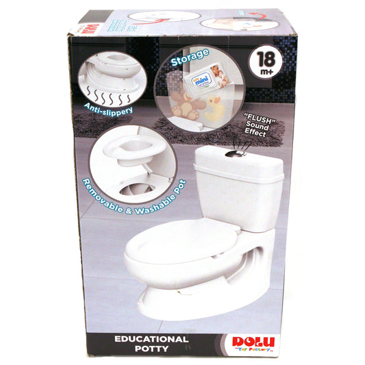 Dolu Educatief Kinder Toilet Met Geluid Wit Default Title Toiletpotjes Joy&Bloom
