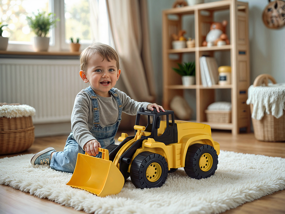 Dolu Shovel Xl 60X24X28Cm Geel/Zwart Graafmachines Joy&Bloom