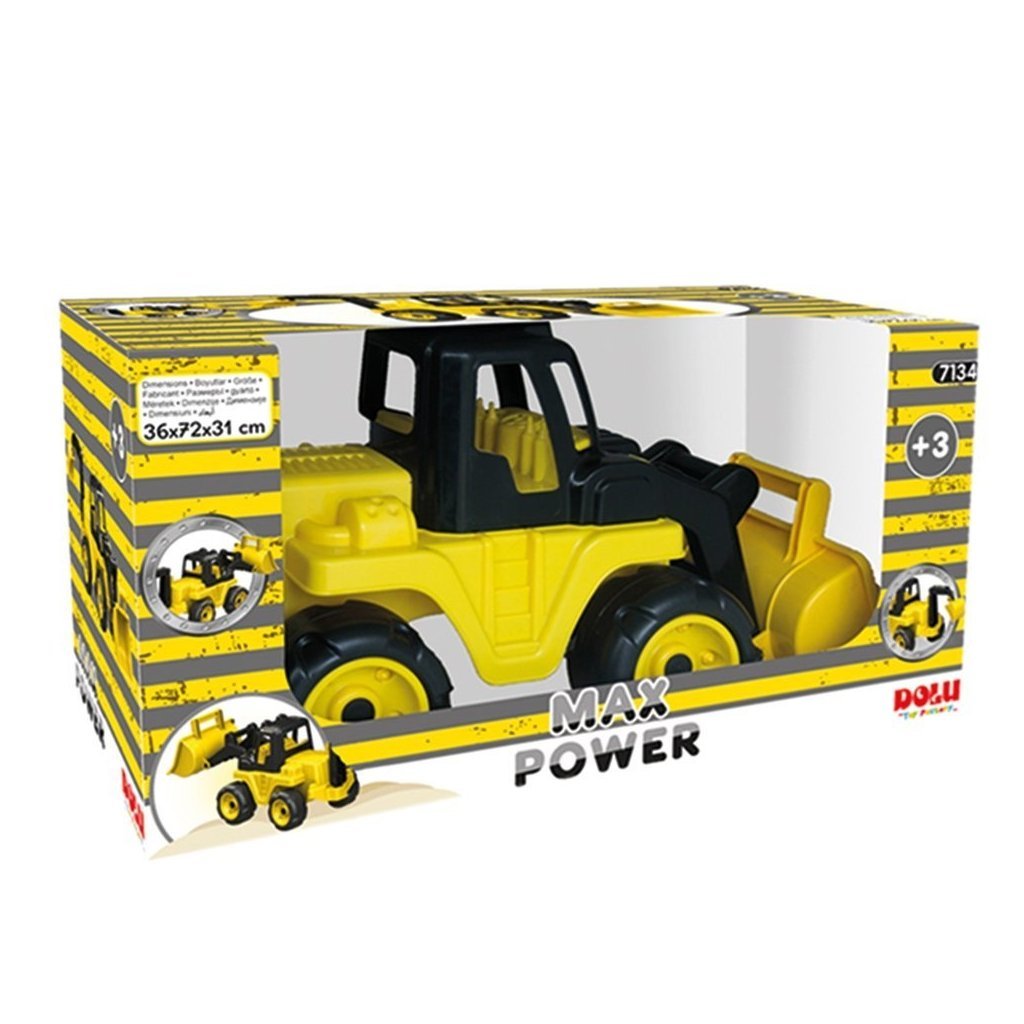 Dolu Max Power Bulldozer Loopauto 36X72X31 Cm Geel/Zwart Graafmachines Joy&Bloom