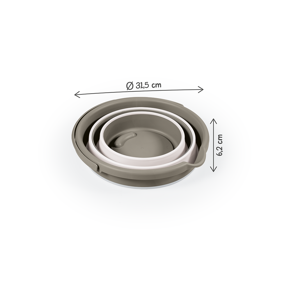 Dolu 3-In-1 Opvouwbare Baby Badset Stone Gray Baby Baden Joy&Bloom