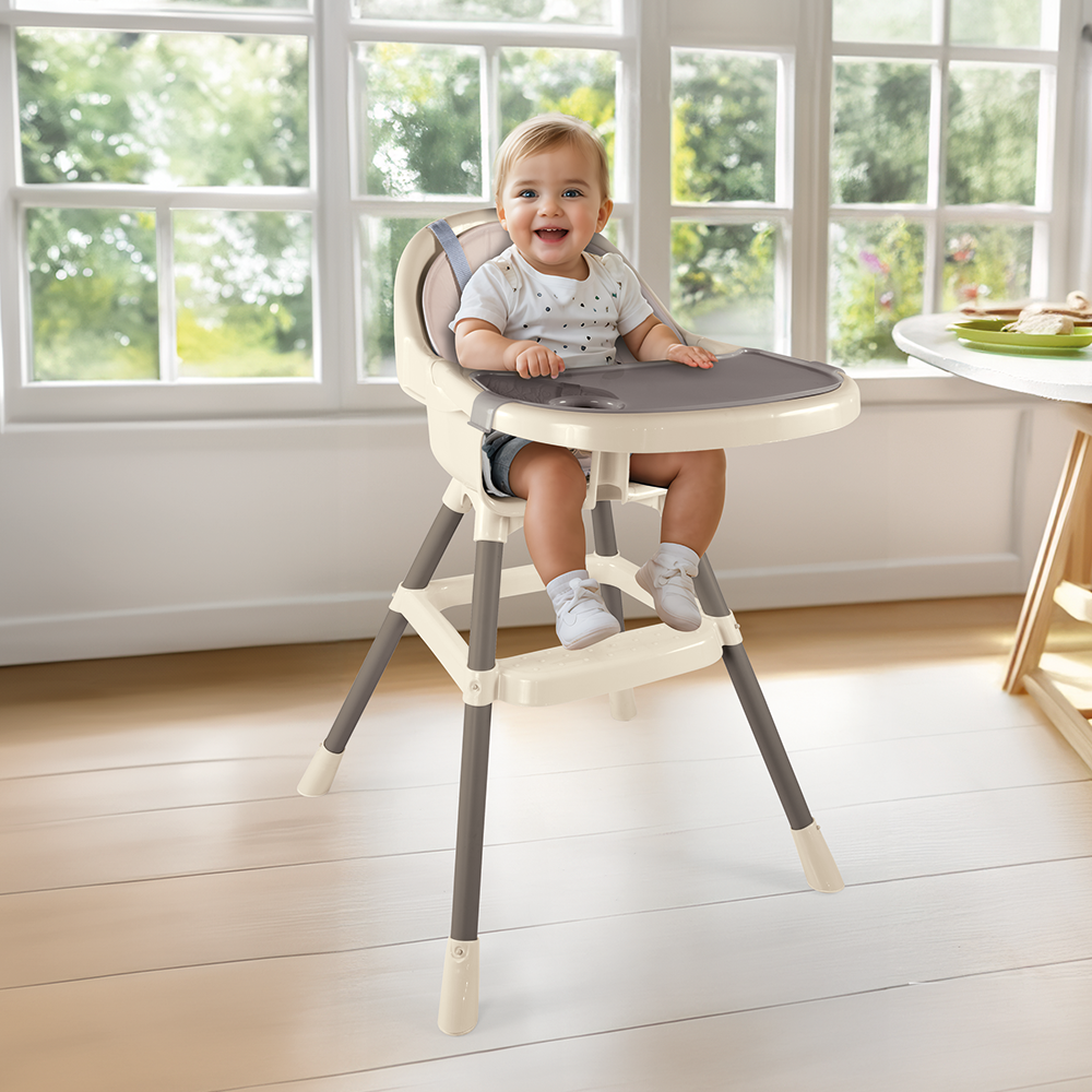 Dolu Premium Verstelbare Kinderstoel Beige Kinderstoelen Joy&Bloom