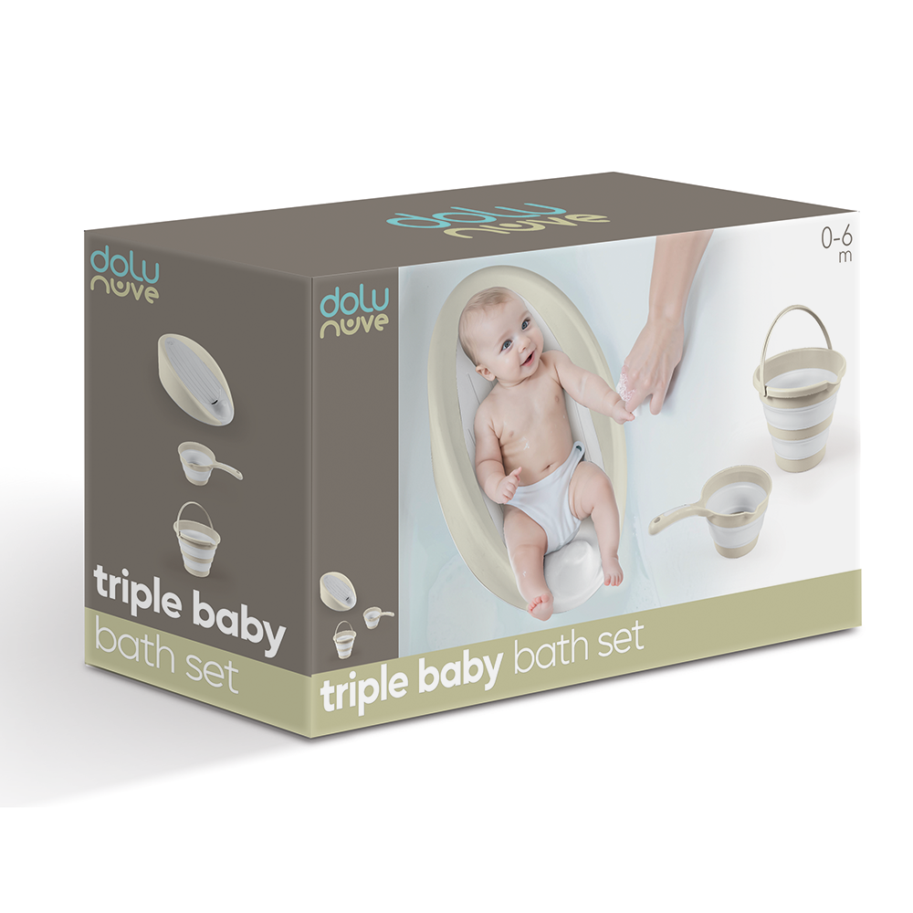 Dolu Baby Bad Set Beige Baby Baden Joy&Bloom
