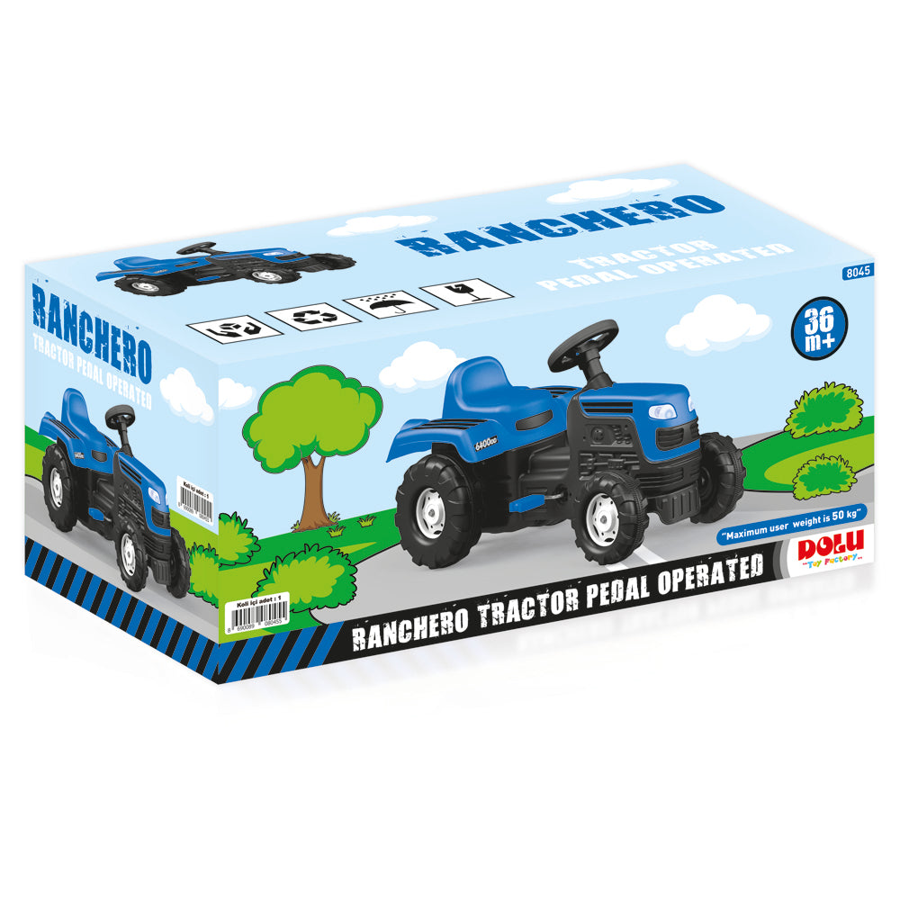 Dolu Traptractor Met Claxon Blauw/Zwart??????? Tractors Joy&Bloom