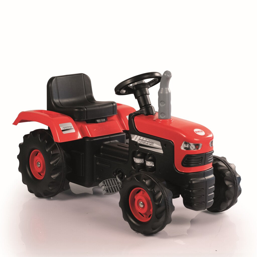 Dolu Traptractor Met Claxon Rood/Zwart Tractors Joy&Bloom