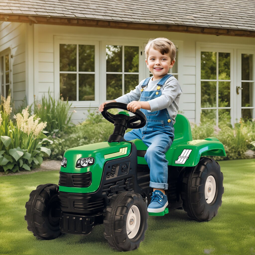 Dolu Traptractor &Amp; Claxon Groen/Zwart Tractors Joy&Bloom