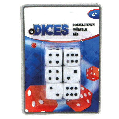 Basic Dobbelset Dobbelstenen 6 Stuks Default Title Dobbelspellen Joy&Bloom
