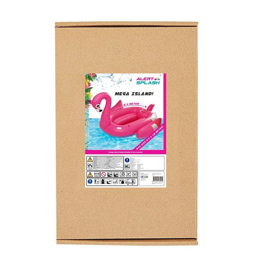 Alert Splash Opblaasbaar Flamingo Eiland 240X180 Cm Default Title Luchtbedden Joy&Bloom
