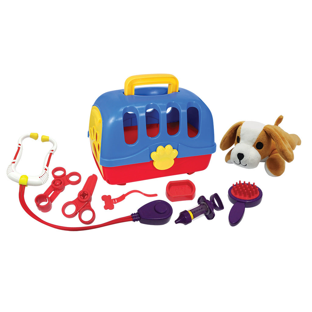 Basic Dierenartskoffer Met Honden Knuffel 10-Delig Default Title Dieren Joy&Bloom