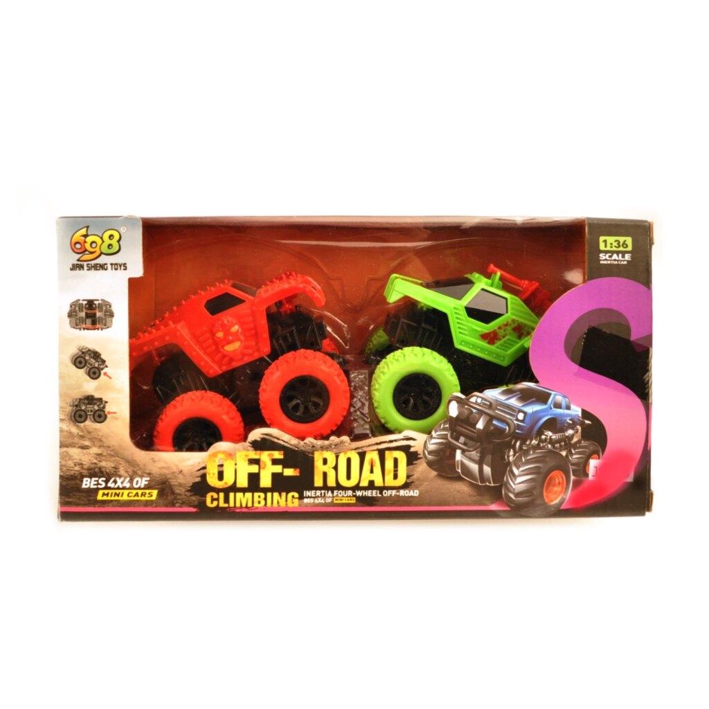 Overige Merken Off-Road 4X4 Auto 2 Stuks Default Title Monstertrucks Joy&Bloom