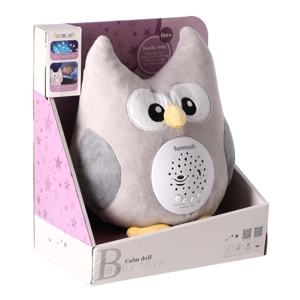 Overige Merken Knuffelprojector Uil + Licht En Geluid Interactieve Knuffels Joy&Bloom