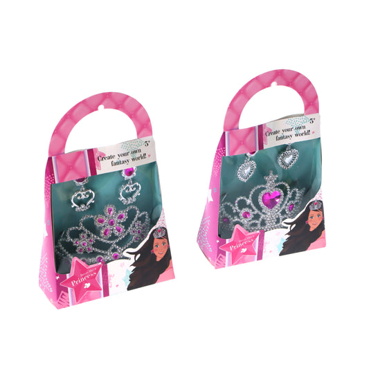 Dress Like A Princess Princess Tiara Met Oorbellen Assorti Default Title Verkleedkleren Accessoires Joy&Bloom