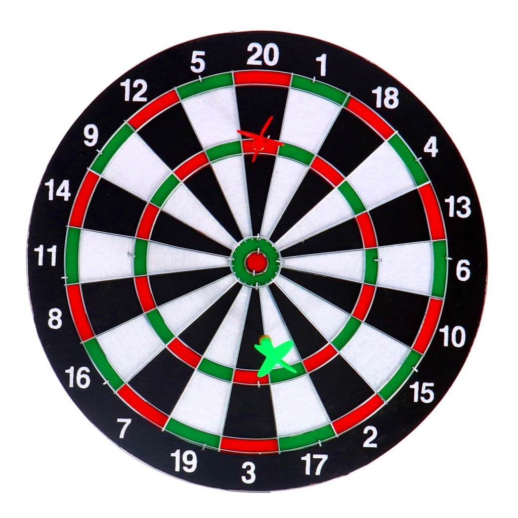 Overige Merken Dartboard Tweezijdig + 6 Pijlen 37 Cm Dart Joy&Bloom