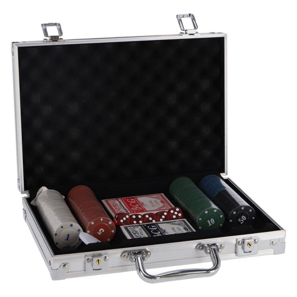 Overige Merken Pokerset In Koffer 200-Delig Aluminium Pokerspellen Joy&Bloom