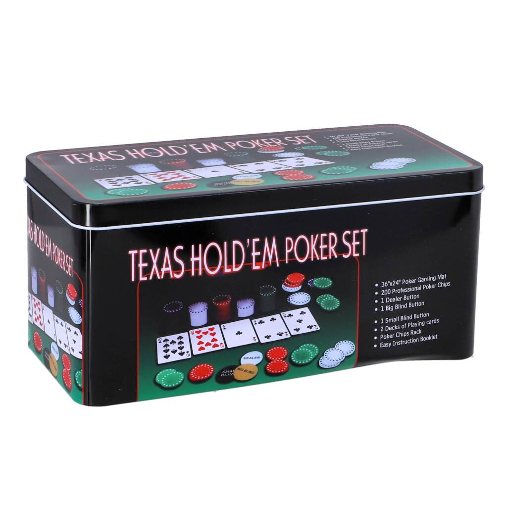 Overige Merken Pokerset In Blik 200-Delig Default Title Pokerspellen Joy&Bloom
