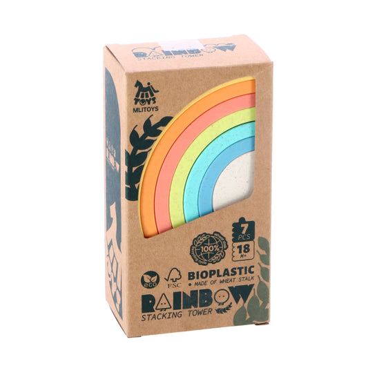 Mlitoys Bioplastic Stapelregenboog 7-Delig Default Title Sorteren & Stapelen Joy&Bloom
