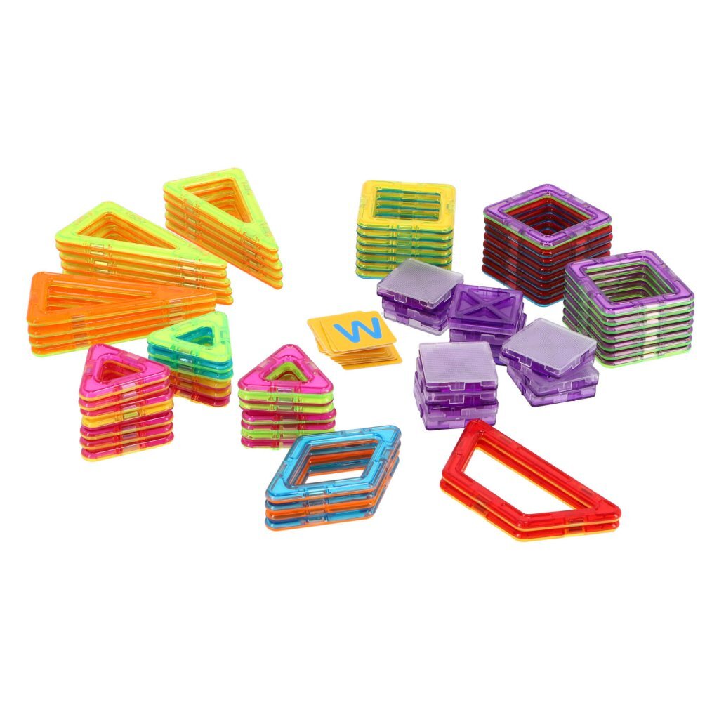 Overige Merken Magnetische Tegels Diverse Vormen 77-Delig Bouwen/Bouwpakket Joy&Bloom