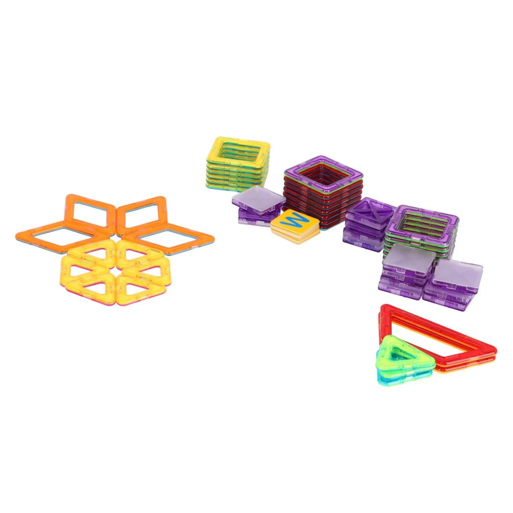 Overige Merken Magnetische Tegels Diverse Vormen 77-Delig Bouwen/Bouwpakket Joy&Bloom