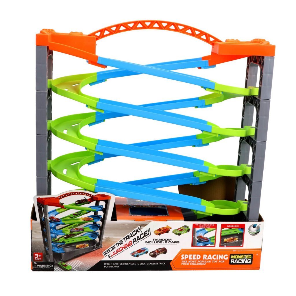 Overige Merken Racebaan Deluxe 5 Lagen + 2 Racewagens Racebanen Joy&Bloom