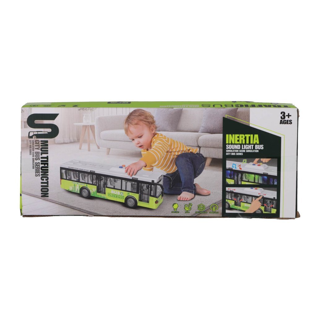 Overige Merken Stadsbus 1:16 + Licht En Geluid Wit/Groen