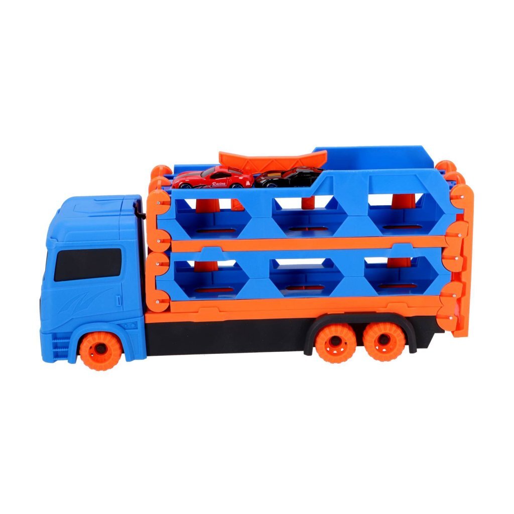 Overige Merken Pop-Up Auto Transporter + 2 Die-Cast Voertuigen Transporter Joy&Bloom