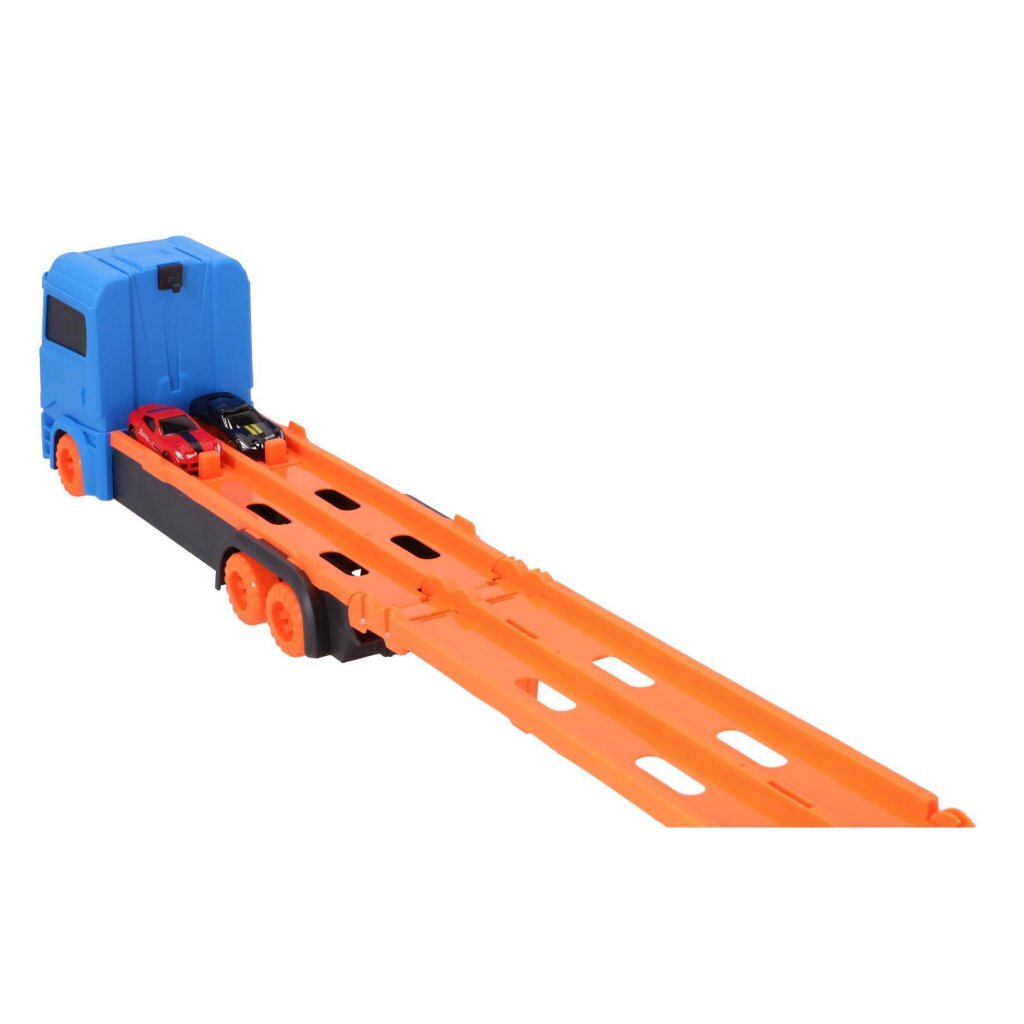 Overige Merken Pop-Up Auto Transporter + 2 Die-Cast Voertuigen Transporter Joy&Bloom