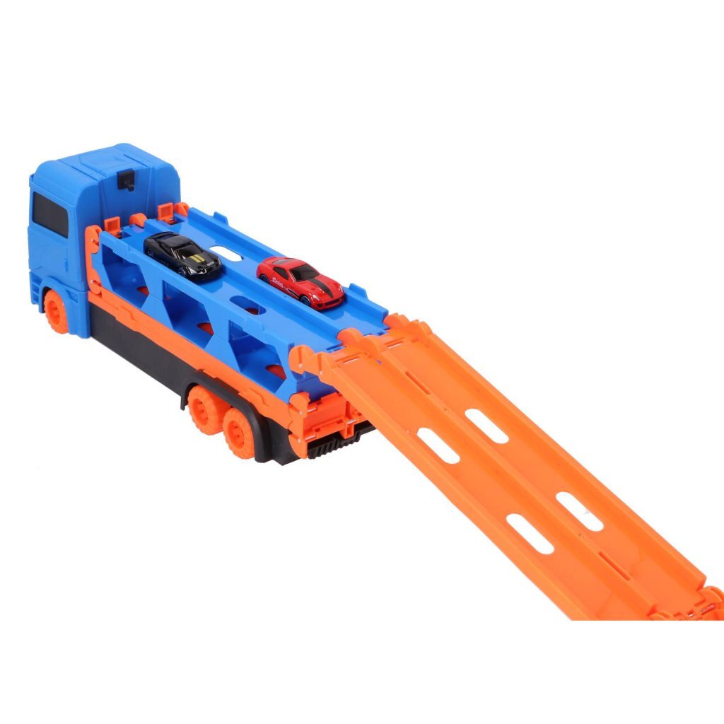 Overige Merken Pop-Up Auto Transporter + 2 Die-Cast Voertuigen Transporter Joy&Bloom