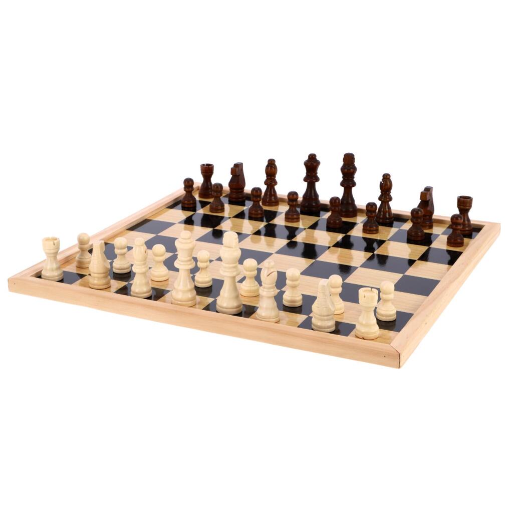Overige Merken Houten Dam-Schaakbord 40X40 Cm Default Title Schaakspelen Joy&Bloom