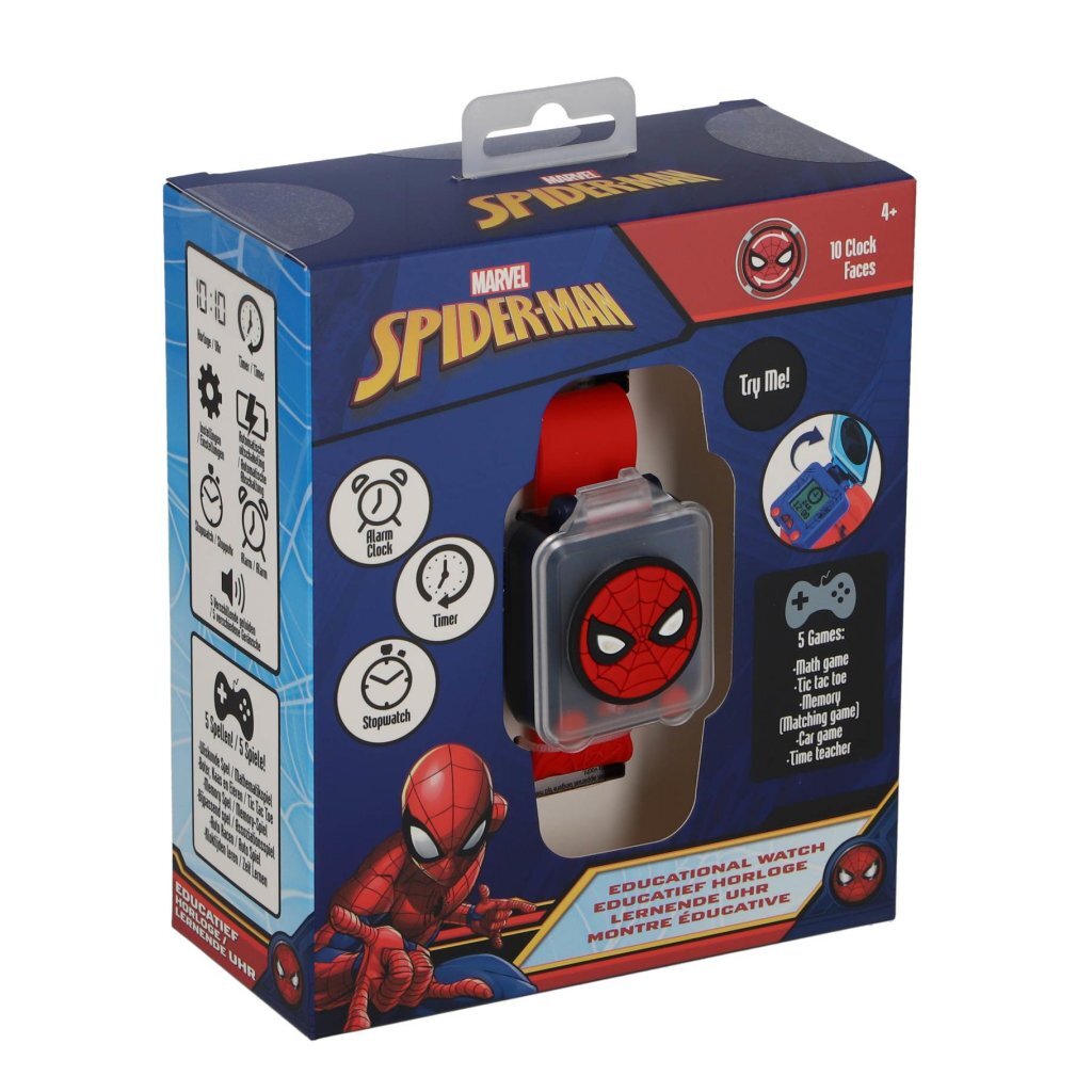 Spiderman Speel En Leer Horloge Rood/Zwart Default Title Horloges Joy&Bloom