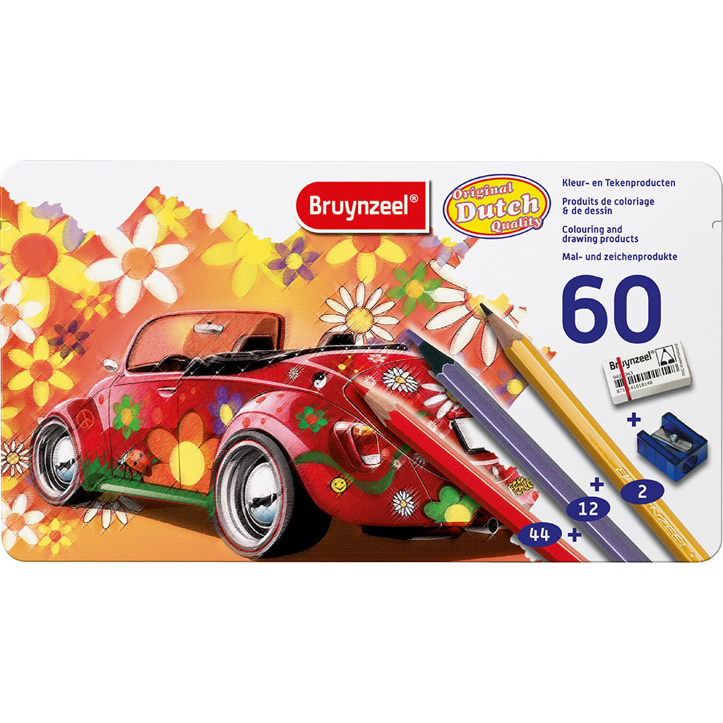 Bruynzeel Sixties Kleurset Voor Volwassenen 60-Delig Schilderen Joy&Bloom