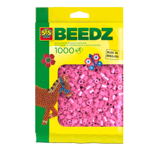 Ses Creative Beedz Strijkkralen Roze 1000 Stuks Default Title Strijkkralen Joy&Bloom