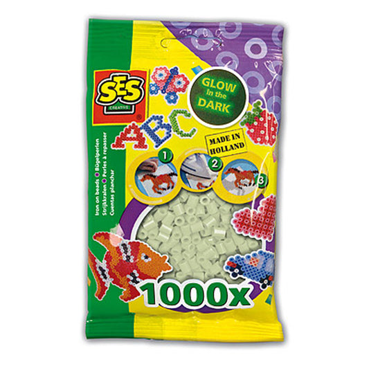 Ses Creative Beedz Strijkkralen Glow In The Dark 1000 Stuks Default Title Strijkkralen Joy&Bloom