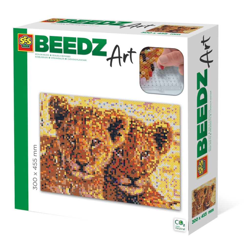Ses Creative Beedz Art Strijkkralen Leeuwenwelpen 30X45.5 Cm 7000 Stuks Strijkkralen Joy&Bloom