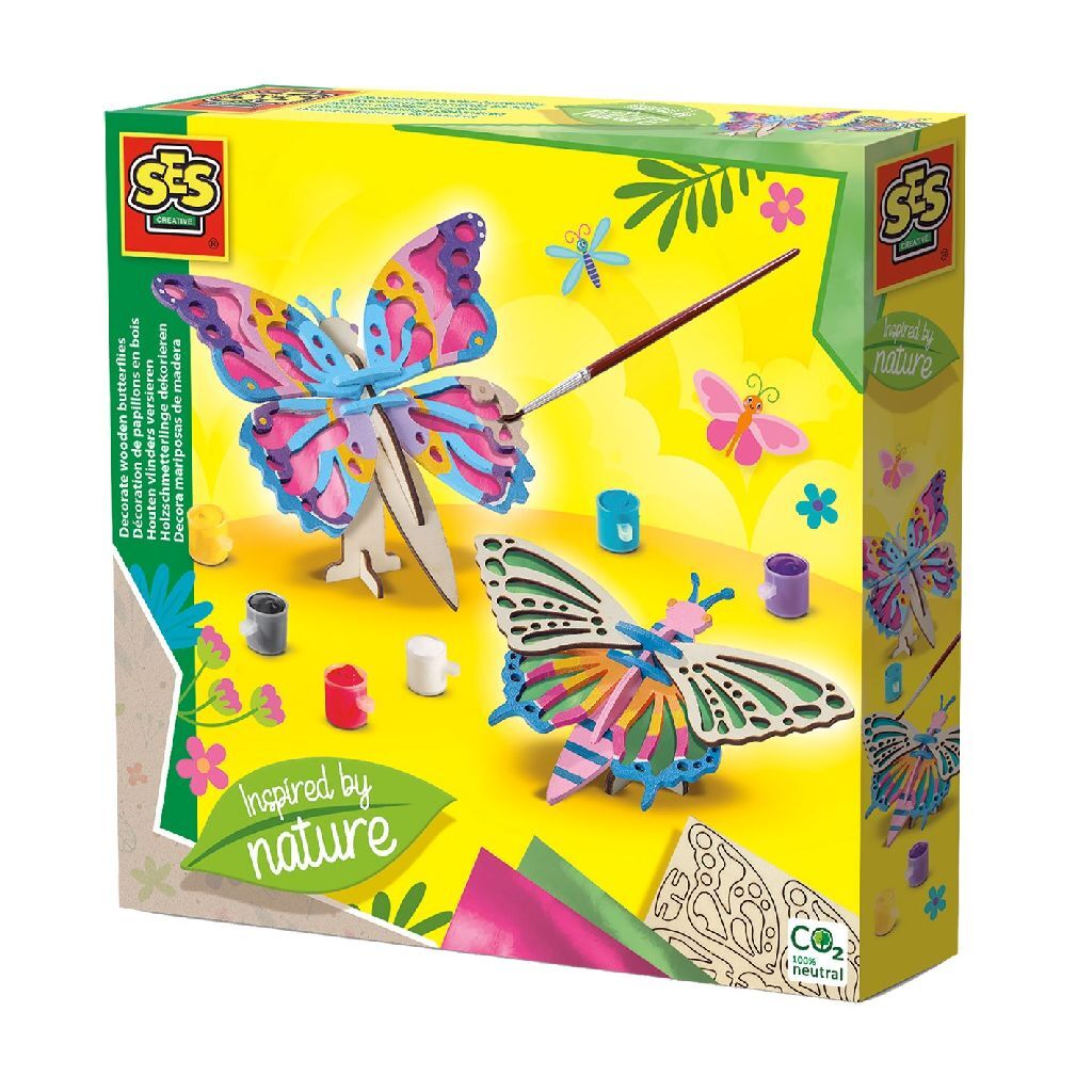 Ses Creative Houten Vlinders Versieren Default Title Hobby + Knutselen Joy&Bloom