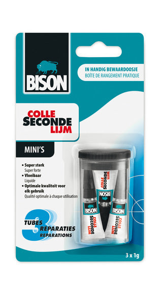 Bison Bi-6309066 Secondelijm Mini 3X1 Gram Default Title Lijm Joy&Bloom