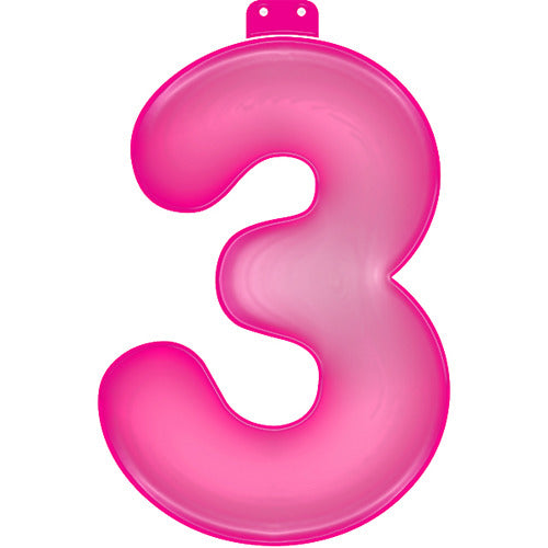 Basic Opblaasbaar Cijfer 3 Roze 35Cm Default Title Diversen Joy&Bloom