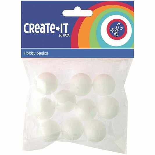 Create It Polystyreen Bollen 2.5 Cm 10 Stuks Default Title Hobby + Knutselen Joy&Bloom