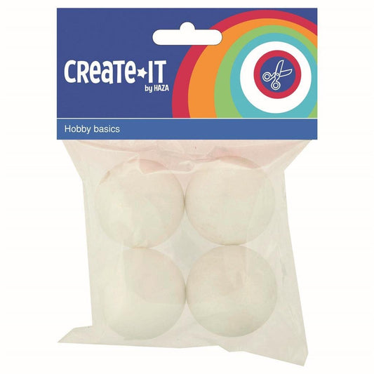 Create It Polystyreen Bollen 4.5 Cm 4 Stuks Default Title Hobby + Knutselen Joy&Bloom