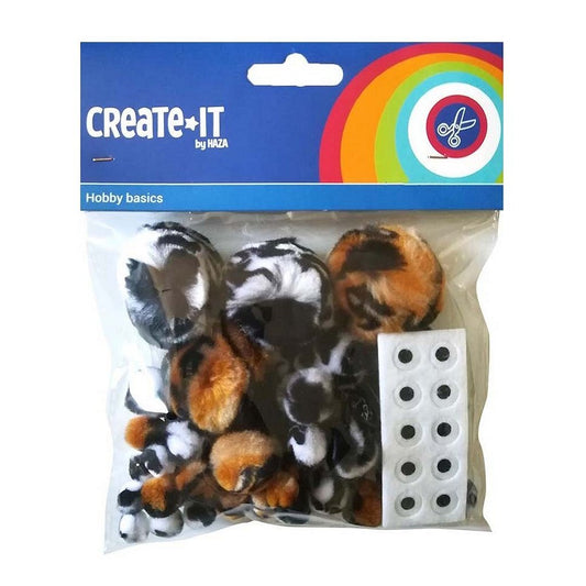 Create It Creat It Animal Mix Pompoms + Oogjes 75 Stuks Default Title Hobby + Knutselen Joy&Bloom