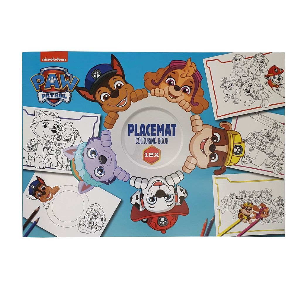 Paw Patrol Placemat/Onderleggers 12 Stuks In Kleurboek Default Title Kleurboeken Joy&Bloom
