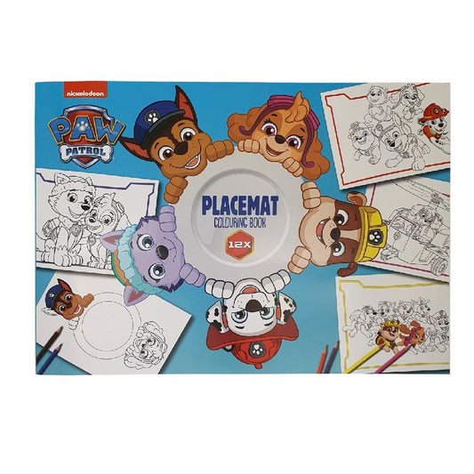 Paw Patrol Placemat/Onderleggers 12 Stuks In Kleurboek Default Title Kleurboeken Joy&Bloom