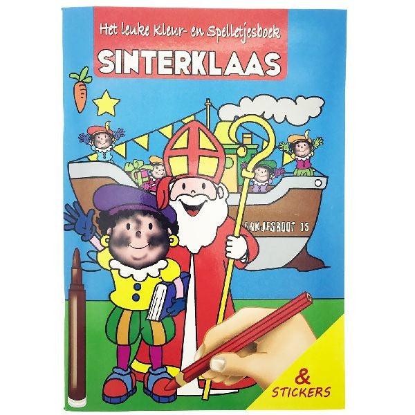 Basic Sinterklaas Kleur- En Spelletjesboek Met Stickers A4 Default Title Sinterklaasartikelen Joy&Bloom