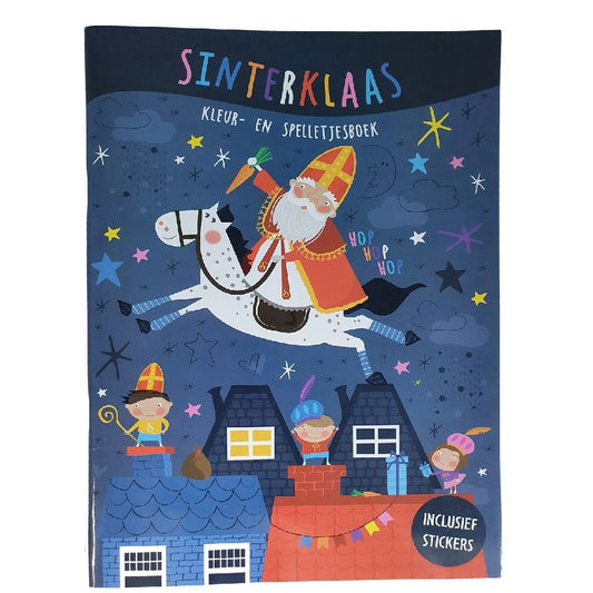 Basic Sinterklaas Kleur- En Spelletjesboek + Stickers Default Title Sinterklaasartikelen Joy&Bloom